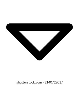 icono de flecha triangular con color negro