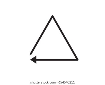 Triangle arrow, icon, vector illustration of Eps10