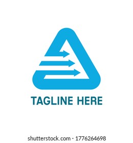 Triangle arrow icon. Vector triangle arrow logo
