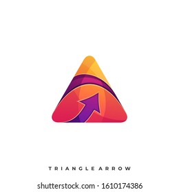 Triangle Arrow Illustration Vector Template. Suitable for Creative Industry, Multimedia, entertainment, Educations, Shop, and any related business