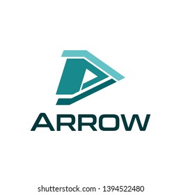 Triangle Arrow Isolated Logo Template 