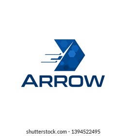 Triangle Arrow Isolated Logo Template 