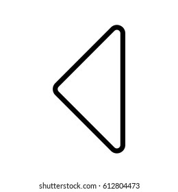 Triangle arrow line icon