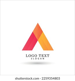 Triangle and Arrow Logo. Symbol and Icon Vector Template