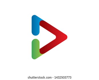 Triangle Arrow Logo Template, Icon, Symbol
