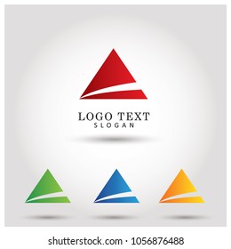 Triangle & Arrow Logo. Vector, Symbol & Icon Template.