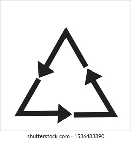 triangle arrow on a white background