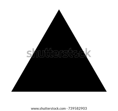 Triangle up arrow or pyramid flat vector icon for apps and websites