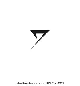 Icono vectorial de arte de línea de triángulo hacia arriba o piramide para aplicaciones y sitios web letra de icono un vector