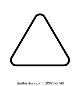 Triangle up arrow or pyramid line art vector icon for apps and websites