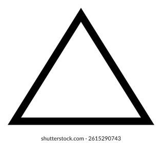 Triangle up arrow or pyramid line art vector icon for apps and websites, Vector illustration.