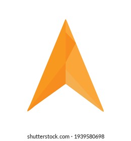 logotipo o icono de signo de flecha triangular. EPS 10