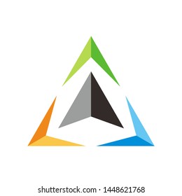 Triangle Arrow Space Business Company Vector Logo Design