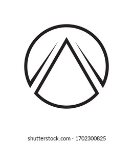 Triangle Arrow Space Business Company Vector Logo Design