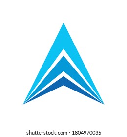 Triangle Arrow Space Business Company Vector Logo Design