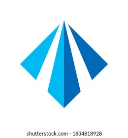 Triangle Arrow Space Business Company Vector Logo Design