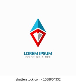triangle arrow technology business logo