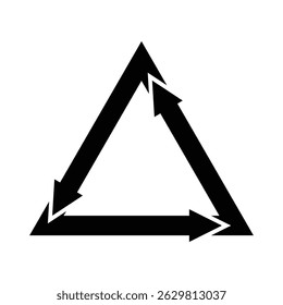 Triangle Arrows Forming Recycle Symbol