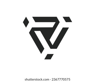 Triangle Art Letter Logo i design