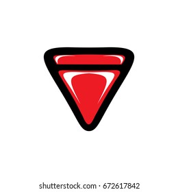 triangle art with light design logo vector