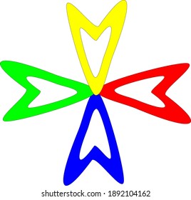 Triangle art logo desaign vector