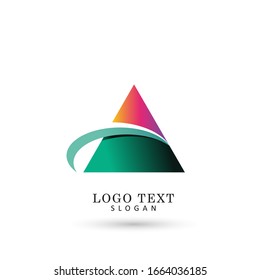 Triangle Art Logo. Symbol & Icon Vector Template.
