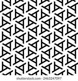 Triangle Artistic repeating pattern vector. Geometric lines seamless patterns, Hexagonal tiles symbol background.