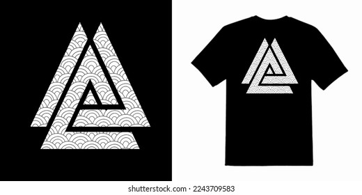 Triangle Attractive wow stylish t-shirt graphic and apparel trendy design with diamond, typography, print, vector illustration, global swatches