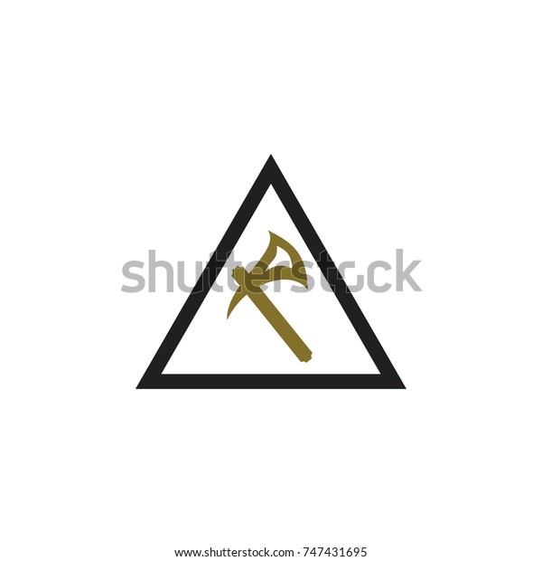 Triangle Axe Logo Design Vector Stock Vector (Royalty Free) 747431695 ...