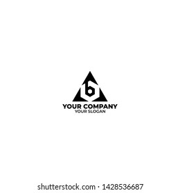 Triangle B Logo Design Vector