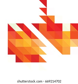 Triangle background with autumn colors