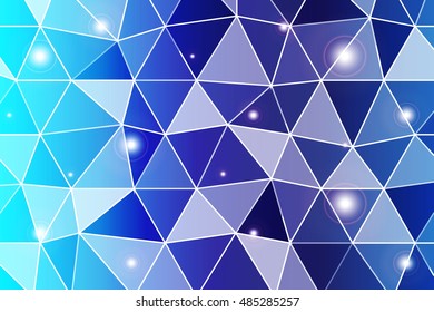 triangle background. blue gradient. vector illustration. Polygonal style. for design