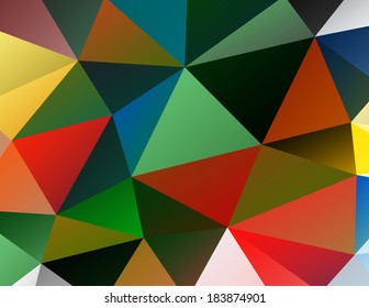 Triangle background. Colorful polygons. Abstract background in modern style