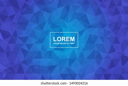 Triangle Background Design. Abstract Background with Blue