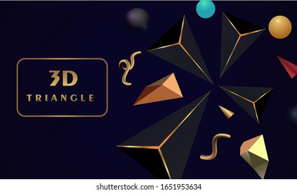Triangle Background Elegant 3d Eps 10