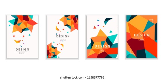 Triangle Background Elegant Poster Vectors.