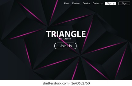Triangle Background Elegant Vecktor Black