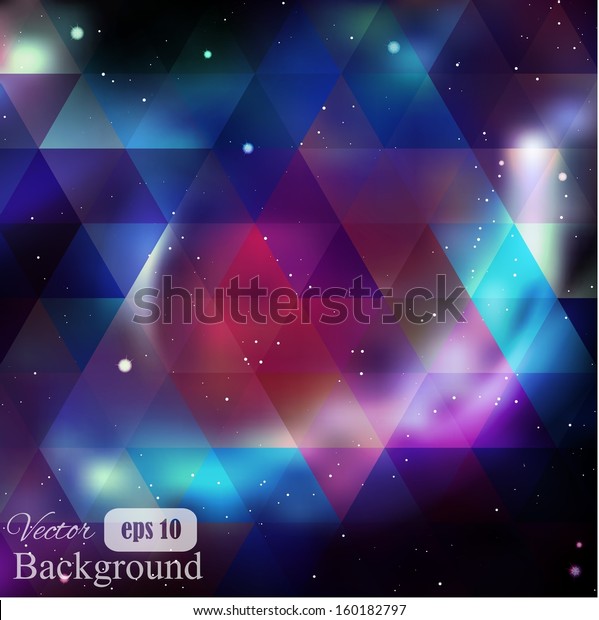 Triangle Background Galaxy Texture のベクター画像素材 ロイヤリティフリー