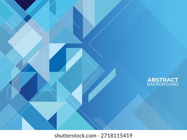 Triangle background, geometric background design,  gradient blue background template, abstract background, 