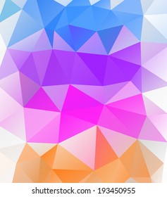 Triangle background. Multicolor polygons. Abstract background in modern style
