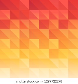 Triangle background red orange saturated color - Beautiful juicy vector pattern
