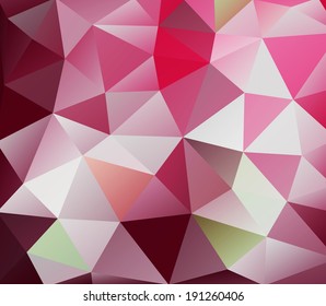 Triangle background. Red polygons. Abstract background in modern style