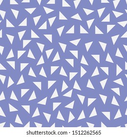 Triangle background. Seamless pattern. Geometric abstract texture. Blue and white colors. Polygonal mosaic style. Vector illustration.