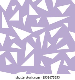 Triangle background. Seamless pattern. Geometric abstract texture. Pink and white colors. Polygonal mosaic style. Vector illustration.
