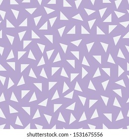 Triangle background. Seamless pattern. Geometric abstract texture. Pink and white colors. Polygonal mosaic style. Vector illustration.