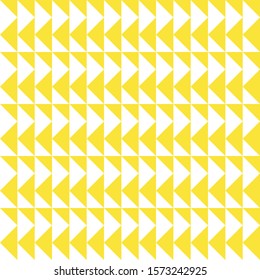 Triangle background. Seamless pattern. Geometric abstract texture. Yellow and white colors. Polygonal mosaic style. Vector illustration.