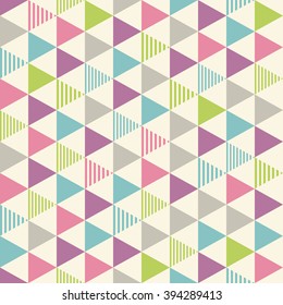 Triangle background. Seamless pattern.Vector.