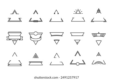 Triangle badge logo vector set design