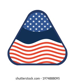 triangle badge with usa design
