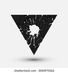 Triangle Banner. Abstract Black Explosion. Geometric Background. Vector Illustration